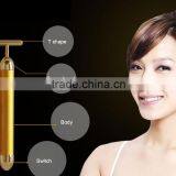 Face Roller T Shape Facial Machine Beauty Esthetic Bar Face Roller Massager Gold Bar 24k thumbnail-1