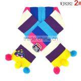 Wholesale Fashion Boys Girls Children Autumn Winter Knitted Scarf With Colorful Balls thumbnail-3