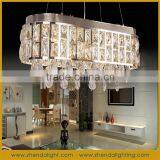 Big Square LED Crystal Short Chandelier With Clear k9 Crystal With Lighting Remote Control thumbnail-2