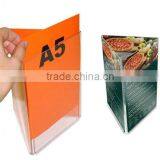 Wholesale Acrylic A5 Three Sides Menu Holder 2016 New Model thumbnail-2