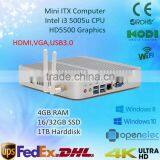 Fanless Mini Computer 3D Gaming Blueray 4K HD Streaming Intel I3 5005U Core HD5500 Graphics CE FCC 3 YR WARRANTY