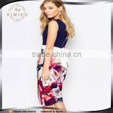 2016 OEM&ODM Wholesale High Quality Pencil Dresses With Navy Floral thumbnail-1