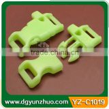 Colorful whistle buckle for paracord bracelet, plastic whistle buckle glow in the Dark