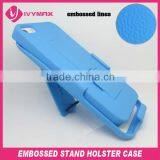 Shell Holster Case Embossed Belt Clip+Stand Case For IPhone 5