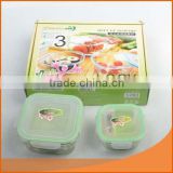 Good quality square shape glass food container malaysia with CE certificate
