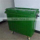Outdoor 660liter Garbage Bin With 4 Wheels