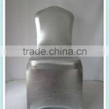 YHC#06 Silver Polyester Banquet Spandex Lycra Cheap Wholesale Stretched Chair Cover thumbnail-3