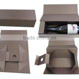 Cardboard Folding Wine Box With Magnets /red Wine Bottles
