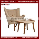 MA-MD103 Modern Wood Comfortable Armchair With Foot Stool