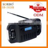 2016 Trending Products Dynamo Digital Display LED Torch AM/FM Solar Rechargable Radio Flashlight thumbnail-2