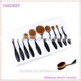 2016 New Professional 10 Pcs Soft Oval Toothbrush Makeup Brush Sets Foundation Brushes Contour Powder Blush Concealer Brush thumbnail-1