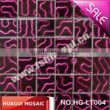 Texture purples new design Special 3 D sqare glass mosaic wall tiles Mosaic/Mosaico manufacturer in Foshan