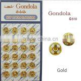 Gold Snap Fastener Pearl Snap Fastener Press Metal Snap Button Wholesale