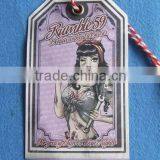 Women Fashion Garment Paper Printed Hang Tags