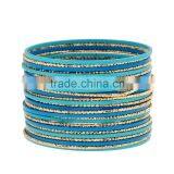 Wholesale Fashion Wide Multicolor Bracelet High Quality Zinc Alloy and Gold Plated Bangle for Women Party Accessories thumbnail-6