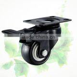 Light Duty Industrial Caster Black Polyurethane Wheel Small Caster thumbnail-6