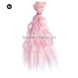 Short Pink Wavy Hair Extension Hairpiece for Dolls thumbnail-1