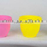 colorful plastic flower pots