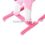 Qaba Kids Lovely Plush Pink Rocking Horse Pony w/ Realistic Sounds Kids Rocking Chair thumbnail-5