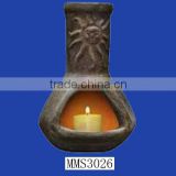 terracotta candle chimenea