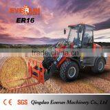 Qingdao Everun 1.6 Ton Small Wheel Loader With Pallet Forks