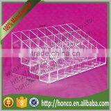 Newest Clear Colour 4 Tiers 32 Bins Acrylic Display Rack for Lipstick Cosmetics thumbnail-5