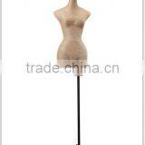 Fabric Covered Half Body Cloth Female Torso Mannequin
