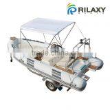 Rigid Inflatable Fiberglass Pontoon Boat thumbnail-3