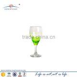 Wholesale Hand Made Hot Selling Green Color Wine Glass Goblets