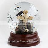 New Design Resin Cross Halloween Snow Globe Custom Snowball