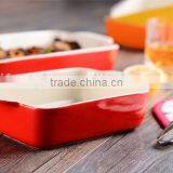 2017 Colorful Glazed Stoneware Baking Pan Dishes Custom Ceramic Bakeware Sets thumbnail-2