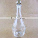 Carving Glass Wine Bottle With Lid thumbnail-1