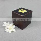 Mini Size Paw Print Wood Pet Cremation Urns for Funeral thumbnail-1