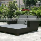 big double lounger with rattan outdoor furniture 2012