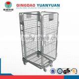 4 Sided Logistics Trolley Roll Container Standard Equipment Cages Wire Mesh Rolling Storage Cage Collapsible Pallet Box thumbnail-3