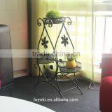 Handicraft Home Garden Decor Display Retro Shelf Metal Planter Holder Planter Style Wrought Iron Flower Pot Stands thumbnail-2