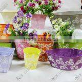 Color Painting Zinc Flower Pot thumbnail-1