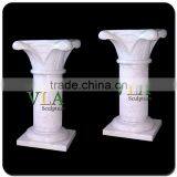 Natural White Decorative Marble Pedestal VP-044 thumbnail-1