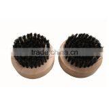 Black Wild Boar Bristle Brush Round Wooden Handle for Men Shaving Brush Wooden Carving Can be Logo thumbnail-1