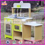 2017 New Design Kids Pretend Play Toy Wooden Kitchen Preschool Children Toy Wooden Kitchen Best Toy Wooden Kitchen W10C249 thumbnail-4