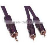 Moulded 3.5mm Stereo Plug to 2RCA Plug thumbnail-1
