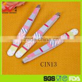 Colorful cartoon paper cover factory hotsale eyebrow tweezer in beauty salon