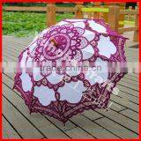 Fuschia Decorative Bella Lace Umbrella For Wedding thumbnail-4