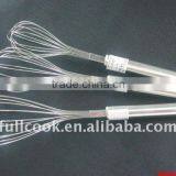 Stainless Steel Egg Beater W/deluxe Handle thumbnail-1