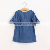 Wholesale Autumn Kids Jeans Wear Dragonfly Embroidery Flower Dress thumbnail-2