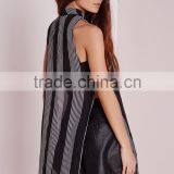 2016 Hot Sale Girls Black Stripe High Neck Blouse Wholesale thumbnail-4