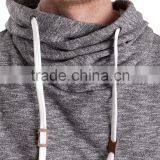 Blank Custom Hoodie High Neck Grey Hoody Korean Fashion Hoodies thumbnail-4