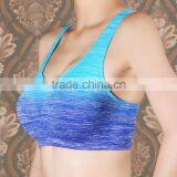 Zm10727a Wholesale Gradient Color Yoga Bra New Design Fashion Wireless Fitness Sports Bra thumbnail-3