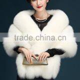 Girl Women's Faux Fur Collar Shawl Grey Color Soft Imitated Fox Fur Scarves Sexy Lady's Winter Fashion Large Shawl Fpc-468 thumbnail-1