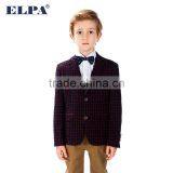 ELPA 2016 Style NXB0025 Boy Gender Plus Size Check Boy Blazer With Red Elbow Patch thumbnail-4